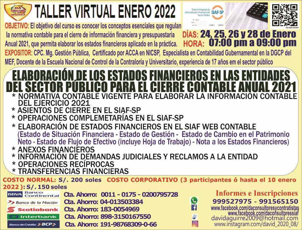 ELABORACIÓN DE LOS ESTADOS FINANCIEROS EN LAS ENTIDADES DEL SECTOR PÚBLICO